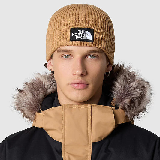 BONNET À REVERS ET LOGO CARRÉ TNF ALMOND BUTTER