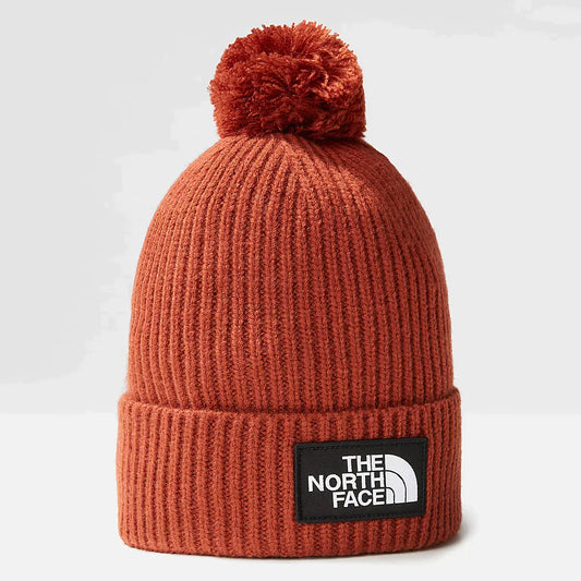 BONNET À LOGO BOX TNF ET POMPON BRANDY BROWN
