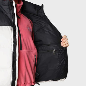 GILET EN DUVET 1996 RETRO NUPTSE POUR FEMME GARDENIA WHITE/TNF BLACK