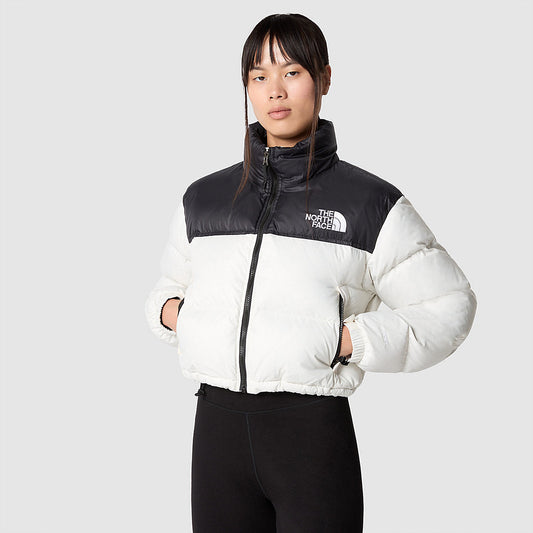 VESTE COURTE NUPTSE POUR FEMME GARDENIA WHITE/TNF BLACK